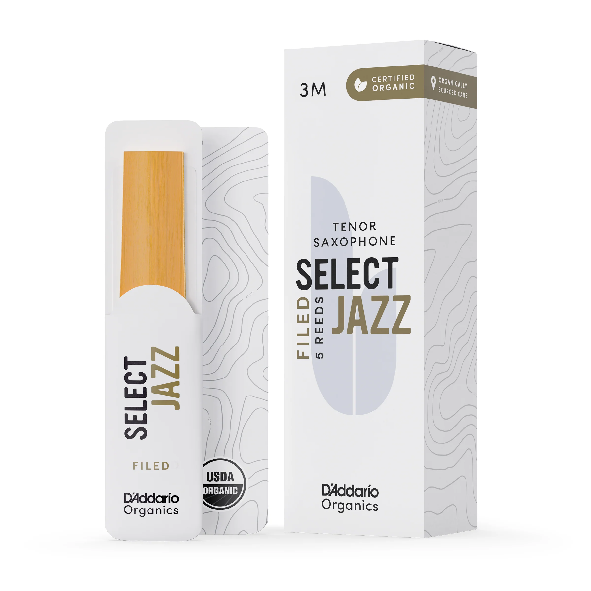 D'Addario Woodwinds Organic Select Jazz Tenor Saksafon Kamışı No:3 Medium