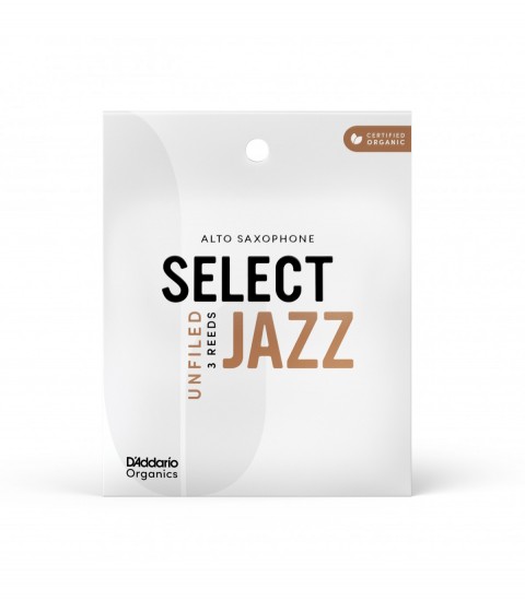 D'Addario Woodwinds Organic Select Jazz Unfiled Alto Saksafon Kamışı (3 lü) No:2 Soft