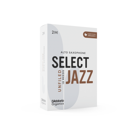 D'Addario Woodwinds Organic Select Jazz Unfiled Alto Saksafon Kamışı No:2 Medium