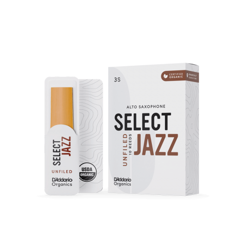 D'Addario Woodwinds Organic Select Jazz Unfiled Alto Saksafon Kamışı No:3 Soft