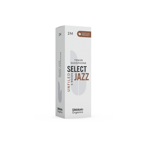 D'Addario Woodwinds Organic Select Jazz Unfiled Tenor Saksafon Kamışı No:2 Medium