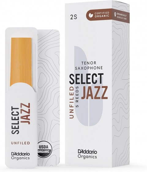 D'Addario Woodwinds Organic Select Jazz Unfiled Tenor Saksafon Kamışı No:2 Soft