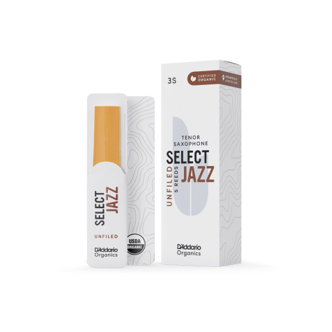 D'Addario Woodwinds Organic Select Jazz Unfiled Tenor Saksafon Kamışı No:3 Soft