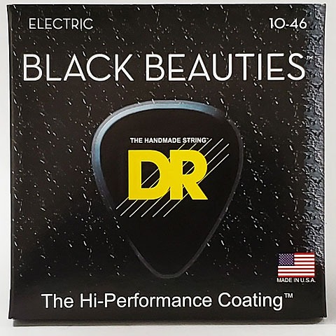 DR BKE-10 Black Beauties Siyah Elektro Gitar Teli (Medium 10-46)