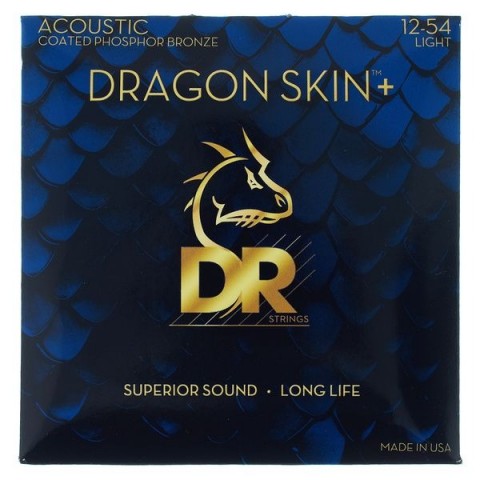 DR DAP-12 Dragon Skin+ Phosphor Bronze Akustik Gitar Teli (Light 12-54)
