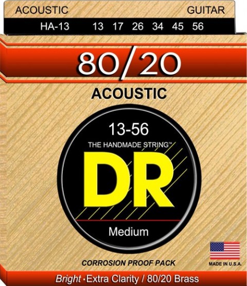 DR HA-13 Hi-Beam 80/20 Akustik Gitar Teli (Medium 13-56)