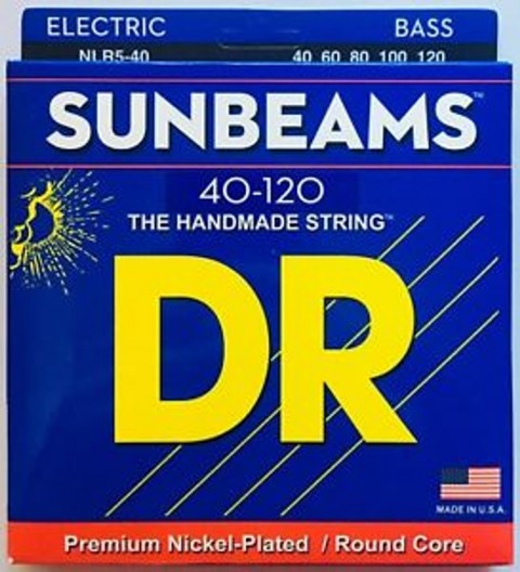 DR NLR5-40 Sunbeam 5 Tellİ Bas Gitar Teli (Light 40-120)