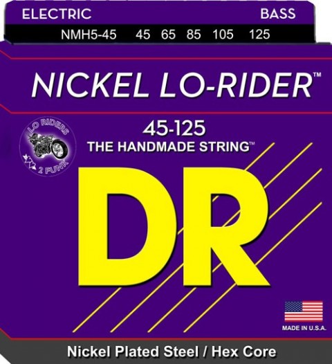 DR NMH5-45 Nickel Lo-Rider 5 Tellİ Bas Gitar Teli (Medium 45-125)
