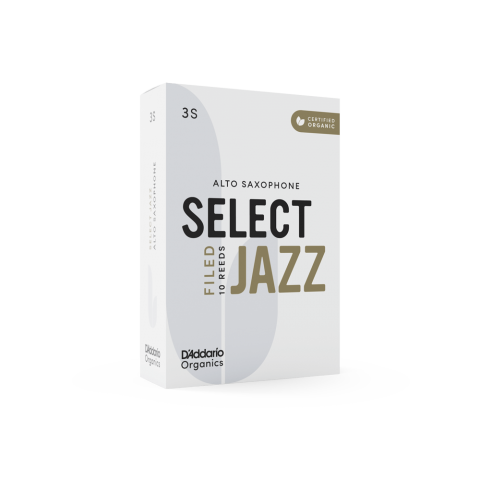 D'addario Woodwinds Organic Select Jazz Unfiled Alto Saksafon Kamışı - 3 Soft (10'lu Kutu)