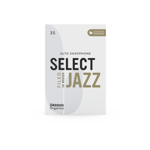 D'addario Woodwinds Organic Select Jazz Unfiled Alto Saksafon Kamışı - 3 Soft (10'lu Kutu)