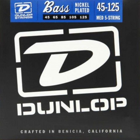 Dunlop DBN45125 Nickel Plated Steel Medium 5 Telli Bas Gitar Takım Tel