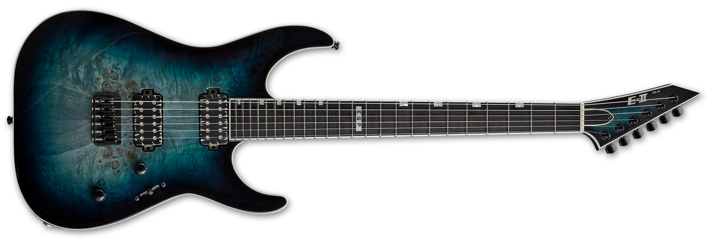 ESP E-II M-II HT Mercury Blue Burst Elektro Gitar