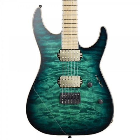ESP E-II M-II NT Black Turquoise Burst Elektro Gitar