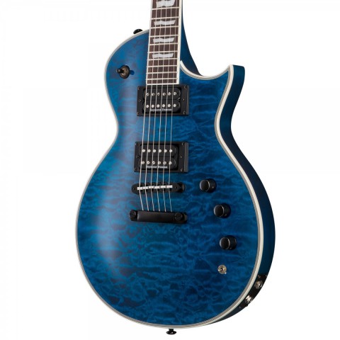 ESP LTD EC-1000 PIEZO See Thru Blue Elektro Gitar