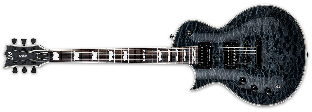ESP LTD EC-1000 Piezo Quilted Maple Top See Thru Black Solak Elektro Gitar