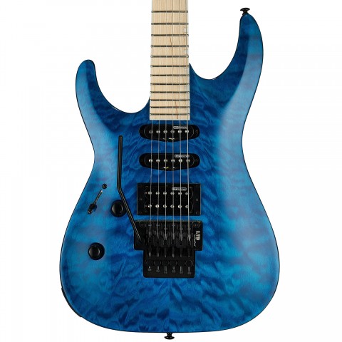 ESP LTD MH-203QM Elektro Gitar See Thru Blue - Solak