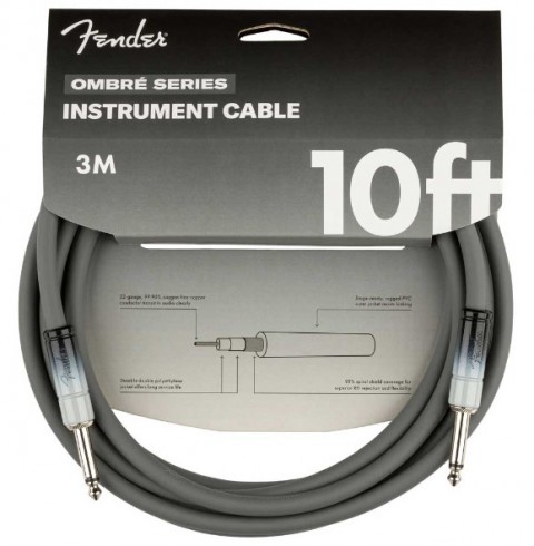Fender Ombré Düz/Düz Uçlu 3M Silver Smoke Enstrüman Kablosu