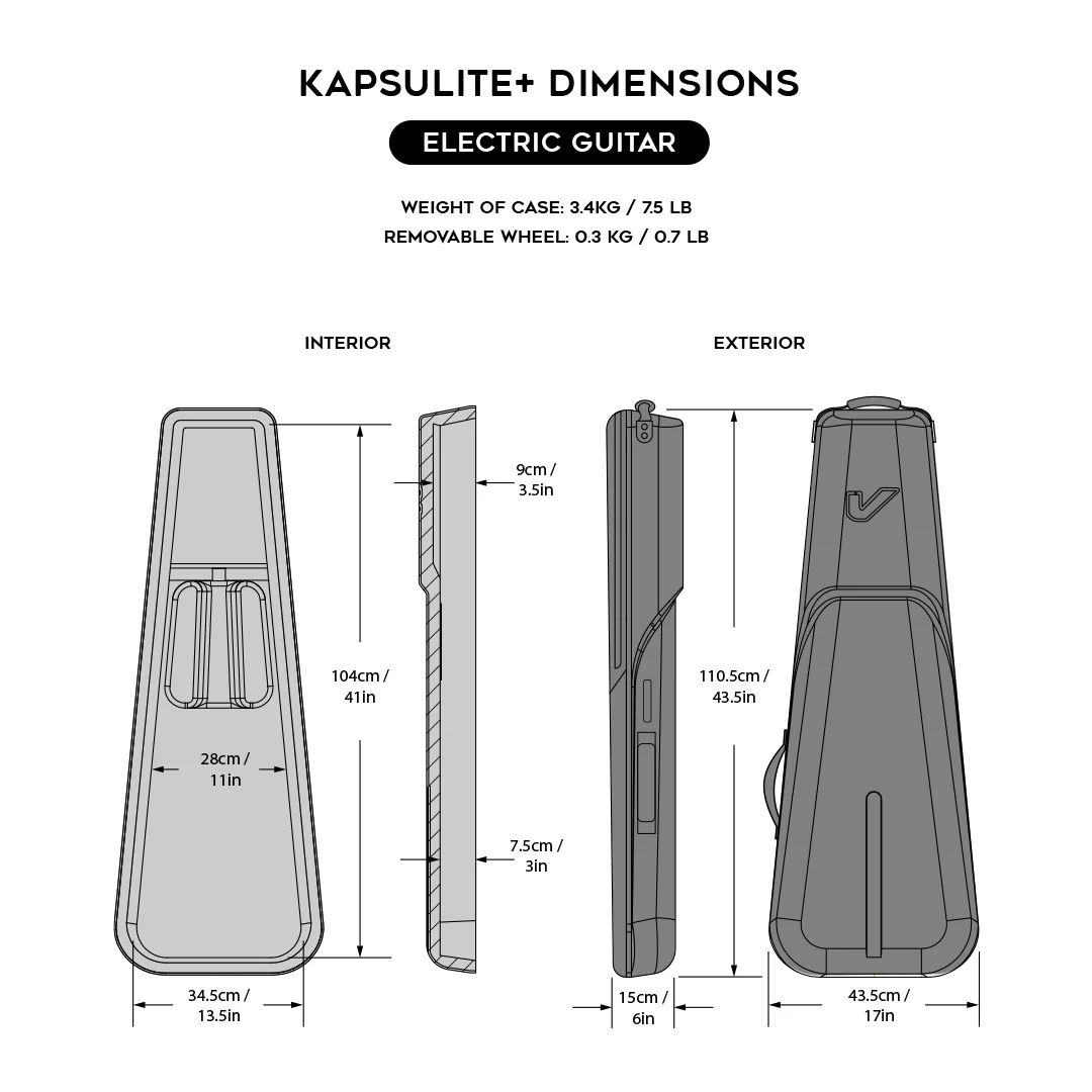 Gruv Gear Kapsulite+ Elektro Gitar Kılıfı