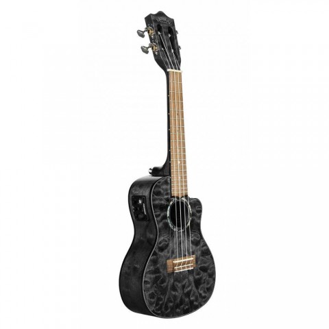 Lanikai QM-BKCEC Quilted Maple Concert Elektro Ukulele