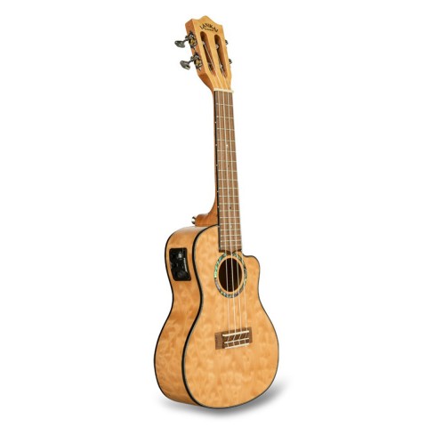 Lanikai QM-NACEC Quilted Maple Concert Preamp Elektro Ukulele