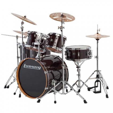 Ludwig Evolution Maple (Trans Black Shell) Bateri Seti