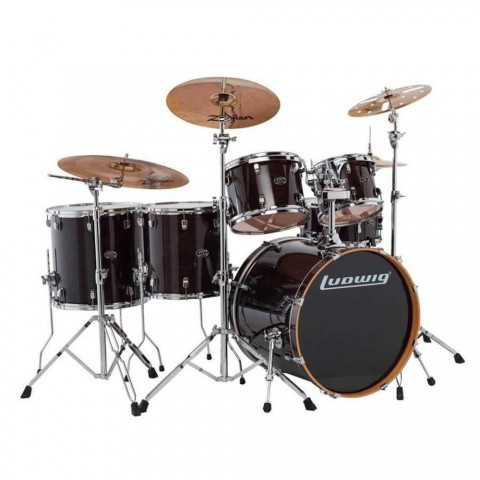 Ludwig Evolution Maple (Trans Black Shell) Bateri Seti
