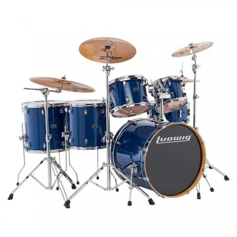 Ludwig Evolution Maple (Trans Blue Shell) Bateri Seti