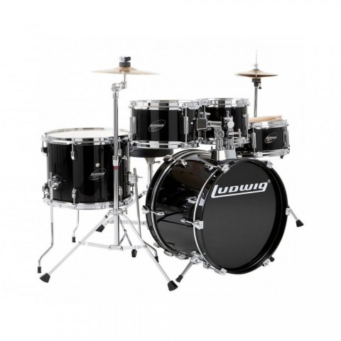 Ludwig LJR1061 Junior Acccent Black Akustik Davul Seti  (5 PC)