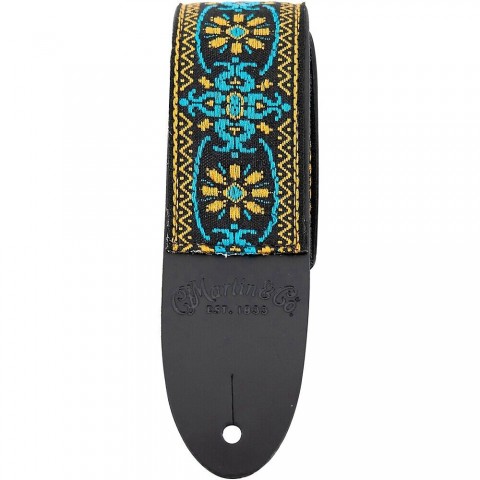 Martin 18A0085 Retro Jacquard Yellow Vintage Gitar Askısı