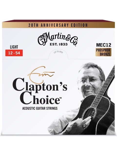 Martin MEC12LTD20 Eric Clapton's Choice Phosphor Bronze Akustik Gitar Teli (12-54)