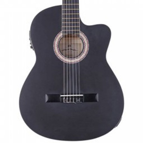 Miguel Angela MA1MCE-BK Mat Cilalı Siyah Elektro Klasik Gitar