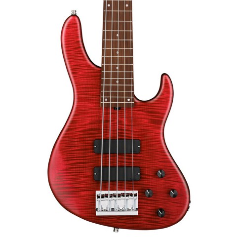 Sadowsky MetroLine Deluxe 24 Perde 5 Telli Bas Gitar – Burgundy Red Transparent Satin