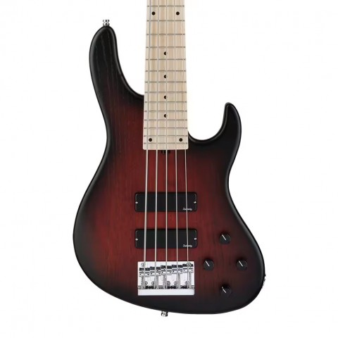 Sadowsky MetroLine 24 Modern MS 5 Telli Bas Gitar - Burgundy Blackburst Transparent Satin