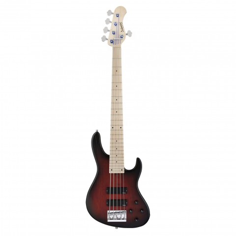 Sadowsky MetroLine 24 Modern MS 5 Telli Bas Gitar - Burgundy Blackburst Transparent Satin