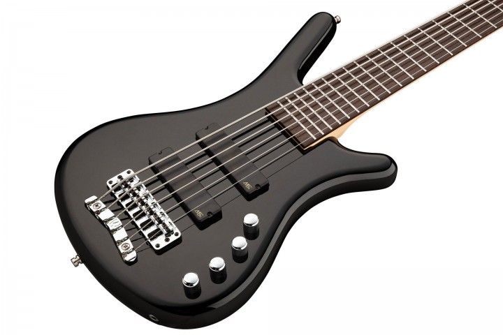 Warwick RockBass Corvette Basic Solid Black High Polish 6 Telli Bas Gitar