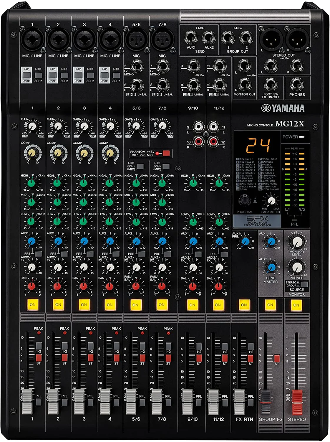 Yamaha MG12X CV 12 Kanal Deck Mikser