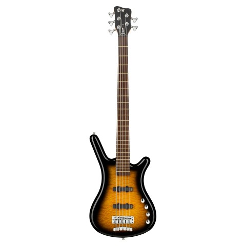 Warwick RockBass Corvette Classic Almond Sunburst Transparent High Polish 5 Telli Bas Gitar