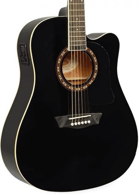 Washburn AD5CEB Apprentice 5 Serisi Siyah Elektro Akustik Gitar
